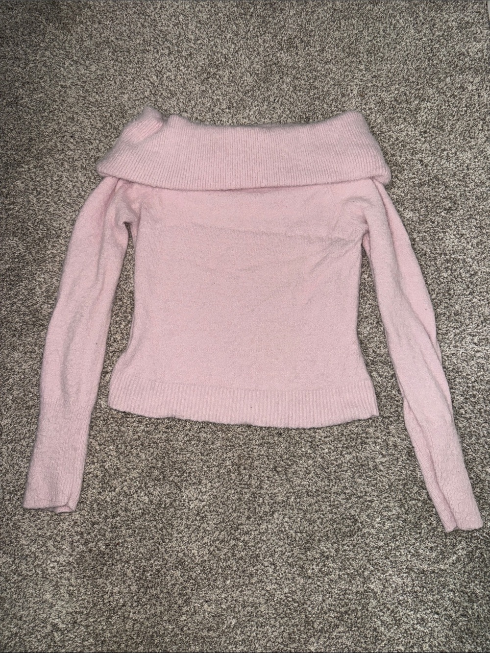 francesca’s Off-Shoulder Pink Women's Sweater